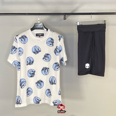 Áo Thể Thao Chính Hãng Hydrogen PALMS ALLOVER SKULL TEE - màu Trắng 320612-H40