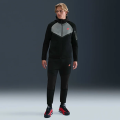 Bộ Thể Thao Chính Hãng Nike Sportswear Tech Fleece Windrunner Tracksuit - màu Đen Xám IH4302-010/IH4303-010