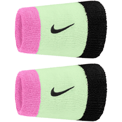Băng Tay Thể Thao Chính Hãng Nike Swoosh Classic Double Wide Wristbands - màu Hồng Xanh Đen BN4000-725