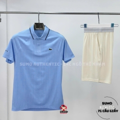 Bộ Thể Thao Chính Hãng Lacoste Tennis x Novak Djokovic On Court Polo Set - màu Xanh Dương Nhạt DH4789-51-HBP/GH4775-51-XFJ
