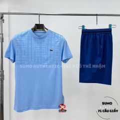 Bộ Thể Thao Chính Hãng Lacoste Tennis x Novak Djokovic Shirt Set - màu Xanh Dương Nhạt TH4782-51-HBP/GH7413-51-JNN