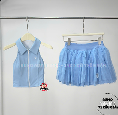 Chân Váy Thể Thao Chính Hãng Màu Xanh Bùng Nhùng Pom Pêche MONICA