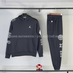 Bộ Thể Thao Nike Chính Hãng Màu Đen - Knitted Pullover Black - FN4617-010/FN4620-010