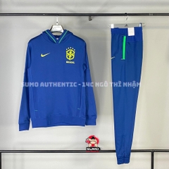 Áo Thể Thao Chính Hãng Nike Brazil Fleece Football Hoodie - màu Xanh Dương DH4822-490