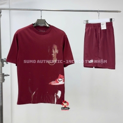 Áo Thể Thao Chính Hãng Jordan Crew-Neck - màu Đỏ Mận HQ2666-687