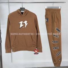 Quần Thể Thao Chính Hãng Nike Jordan Alphabet Logo Print Jogger Knit Pants - màu Nâu FQ1869-281