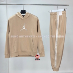 Quần Thể Thao Chính Hãng Nike Jordan Solid Color Drawstring Fleece Joggers - màu Nâu Nhạt FN6357-244