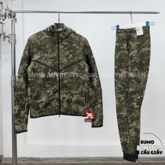 Bộ Thể Thao Chính Hãng Nike Sportswear Tech Fleece Windrunner Tracksuit - màu Xanh Camo HV5055-276/HV5053-276