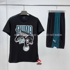 Quần Thể Thao Chính Hãng Puma Print Basketball - màu Đen 623059-10