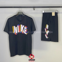 Bộ Thể Thao Nike Màu Đen - Men's Nike Large Logo Alphabet Printing - DM6667-011/DM6682-010