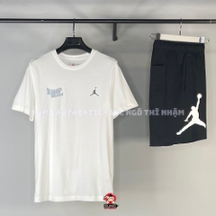 Bộ Thể Thao Nike Màu Trắng - Nike Jordan Blue Logo Brand - FN6030-100/DV5028-010