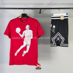 Bộ Thể Thao Nike Jordan Màu Đỏ - Men's Jordan Short Sleeve T-Shirt 
