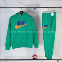 Bộ Thể Thao Nike Chính Hãng Màu Xanh Lá - Fleece Pullover Hoodie - FN3105-365/FN3095-365
