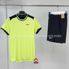 Bộ Quần Áo Thể Thao Nike Chính Hãng Màu Xanh Chuối - Court Advantage - FQ2088-751/FD5336-389