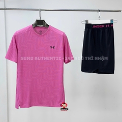 Bộ Quần Áo Thể Thao Nam Under Armour Màu Hồng Chính Hãng - Under Armour Tech Vent Geotessa - 1382182-686/1373718-008