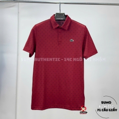 Áo Polo Lacotse Chính Hãng màu đỏ họa tiết hoa nhí-DH5175-10-IQF