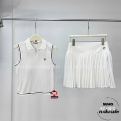 Chân Váy Thể Thao Chính Hãng FILA TENNIS HIGH RISE PLEATED SKIRT - màu Trắng FS2SKH2351F-OWH