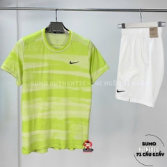 Áo Thể Thao Chính Hãng Nike Court Advantage Dri-Fit Tennis Crew Shirt - màu Xanh Chuối FQ2088-751