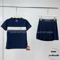 Áo Thể Thao Chính Hãng Sergio Tacchini Cổ Tròn Màu Navy Kẻ Trắng TWRS10751-NYS