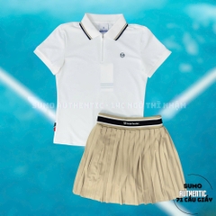 Áo Thể Thao Chính Hãng Sergio Tacchini Polo Màu Trắng Viền Cổ Be TWPQ13-151-WHS