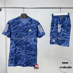 Áo Thể Thao Chính Hãng Adidas Own the Run Allover Men's Running T-shirt - màu Xanh Dương JZ5477