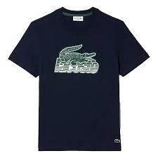 Áo Phông Lacoste Chính Hãng màu xanh navy logo xanh lá-TH5070-99-166