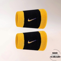Băng Tay Thể Thao Chính Hãng Nike Swoosh Classic Double Wide Wristbands - màu Đen Vàng BN4000-009