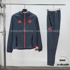 Quần Thể Thao Chính Hãng FC Bayern Tiro 25 Competition Vis Tech Travel Pant - màu Xám JV5344