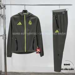 Quần Thể Thao Chính Hãng Adidas Real Madrid Tiro 25 Competition Vis Tech Travel Pants - màu Xanh Rêu JV5321