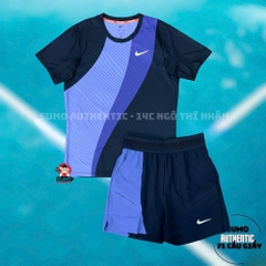 Bộ Thể Thao Chính Hãng Nike Court Slam Dri-FIT ADV - màu Đen Xanh IB0202-570/IB1038-475