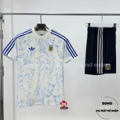 Áo Thể Thao Chính Hãng Adidas Argentina Originals - màu Trắng Xanh KF0323