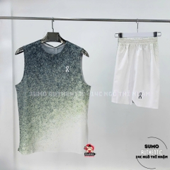 Bộ Thể Thao Chính Hãng ON Fade Mineral - màu Trắng Xanh 1MG11190250/1MG11200250