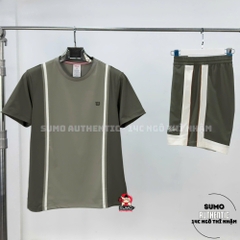 Áo Thể Thao Chính Hãng Wilson Men's Grand Slam Colorblock - màu Xanh Rêu Kẻ Trắng WN00019E14001