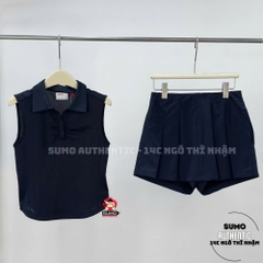 Áo Thể Thao Chính Hãng Wilson Slim-fit Sleeveless Polo - màu Xanh Navy W262002TPS43-DNY