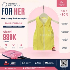 Áo Nữ Thể Thao Chính Hãng Pom Pêche màu vàng-BLANCA