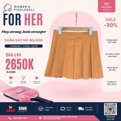 Chân Váy Thể Thao Chính Hãng Wilson Classic Pleated Mini Skirt - màu Nâu WW00311531-DKL