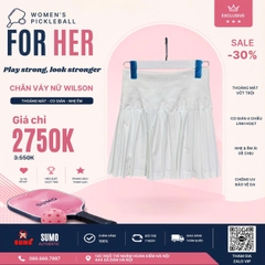 Chân Váy Thể Thao Chính Hãng Wilson Midtown Tennis Skirt - màu Trắng WW00160331-WT1