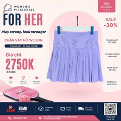 Chân Váy Thể Thao Chính Hãng Wilson Ladies Midtown Tennis Skirt - màu Tím Nhạt WW00160511-PUF
