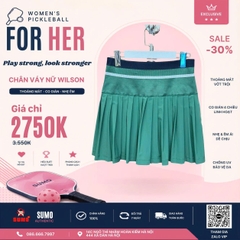 Chân Váy Thể Thao Chính Hãng Wilson Women Midtown Tennis Skirt - màu Xanh Lá WW00160331-GNG