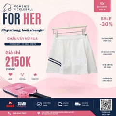 Chân Váy Thể Thao Chính Hãng FILA TENNIS LINE POINT SKIRT - màu Trắng FS2SKH2353F-OWH