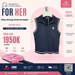 Áo Thể Thao Chính Hãng Fila Cooling Golji Collar Tank Top - màu Đen FS2ITH2352F-BLK