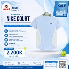 Áo Thể Thao Chính Hãng Nike Court Slam Dri-FIT Tennis Top - màu Xanh Dương Nhạt FZ6857-085