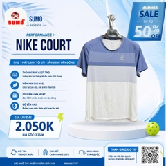 Áo Thể Thao Chính Hãng Màu Tím Xanh Trắng Nike Court Advantage FZ9846-499