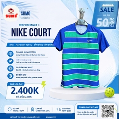 Áo Thể Thao Chính Hãng Màu Xanh Nike Court Advantage Slam Crew FZ6934-539