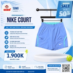 Quần Thể Thao Chính Hãng Màu Xanh Tím NikeCourt Advantage Tennis 7inch FD5336-494