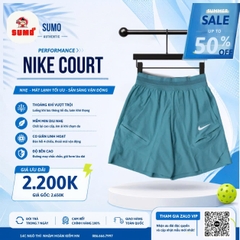 Quần Thể Thao Chính Hãng NikeCourt Slam Dri-FIT Tennis Shorts - màu Xanh FZ6899-379