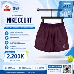 Quần Thể Thao Chính Hãng Nike Court Advantage Dri-FIT - màu Đỏ Đô FZ6914-652