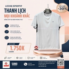 Áo Thể Thao Chính Hãng Lecoq cổ tròn - màu Trắng L242MCNA0314A01