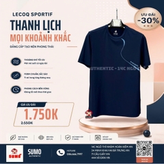 Áo Thể Thao Chính Hãng Lecoq cổ tròn - màu Xanh L242MCNA0312