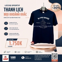 Áo Thể Thao Chính Hãng Lecoq cổ tròn - màu Xanh Navy L242MCNA0323D01S